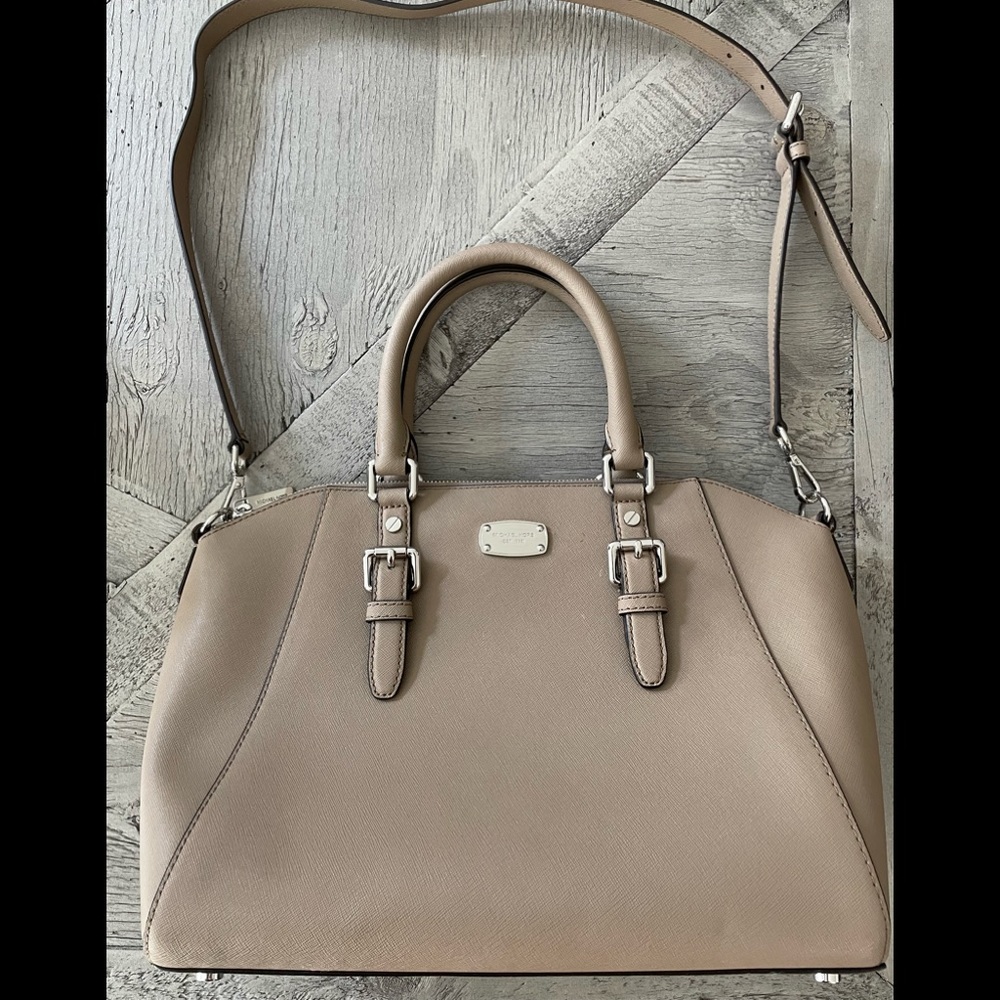Michael Kors Taupe Large Satchel